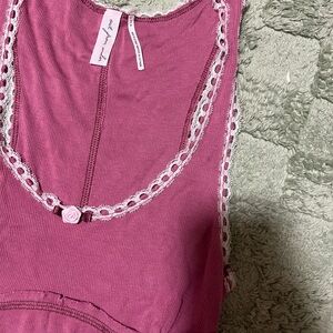 Urban Outfitters Rose Trim Tank Top